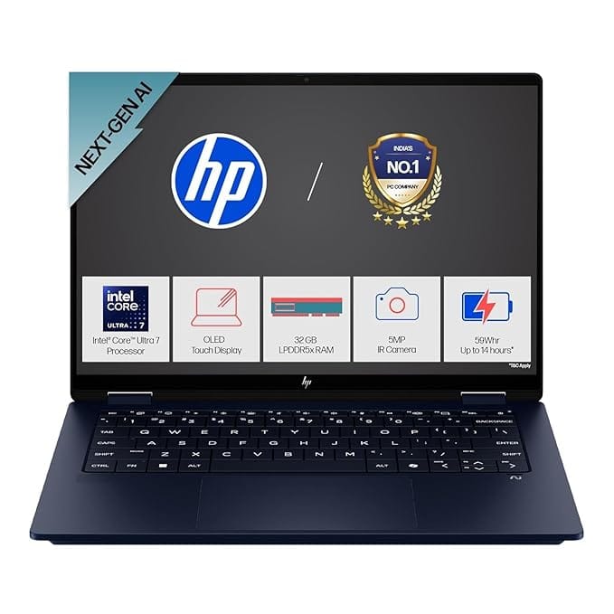 (Refurbished) HP Envy x360 14" 2-in-1 - Core Ultra 7 155U, 32GB RAM, 1TB SSD, 2.8K OLED IMAX Touch | Excellent Condition