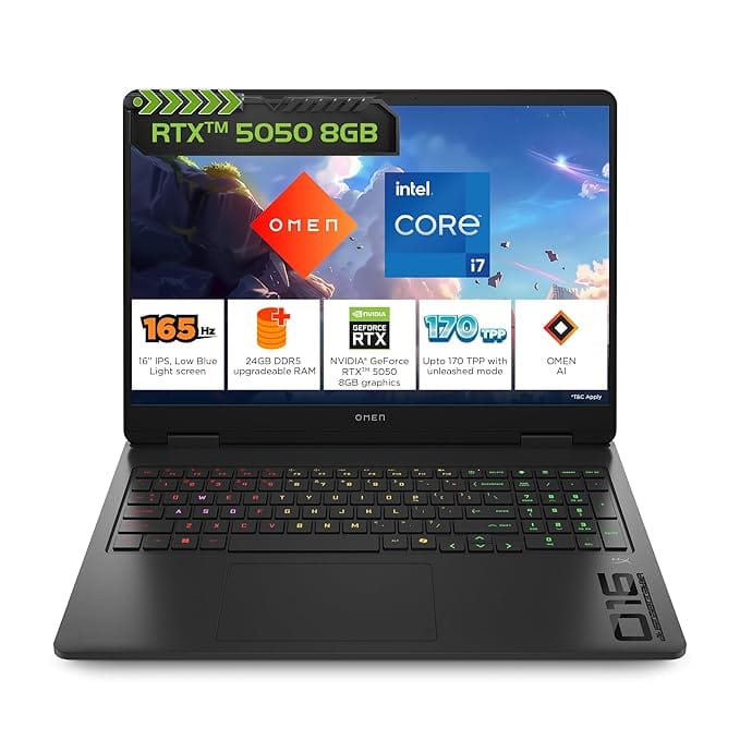 (Refurbished) HP Omen 16" Gaming - Core i7-14650HX, RTX 5050 8GB, 24GB RAM, 1TB SSD, 2K 165Hz | Excellent Condition