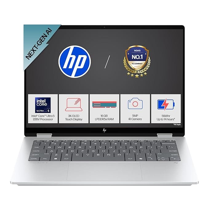 (Refurbished) HP OmniBook X Flip 14" 2-in-1 - Core Ultra 5 226V, 16GB RAM, 512GB SSD, 3K OLED Touch | Excellent Condition