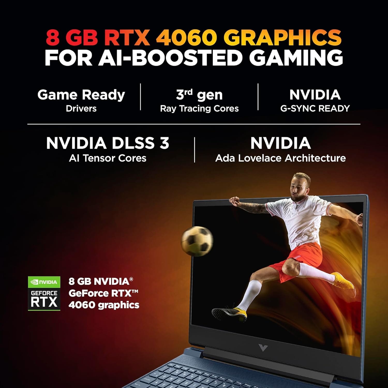 (Refurbished) HP Victus 15.6" Gaming - Ryzen 9 8945HS, RTX 4060 8GB, 16GB RAM, 1TB SSD, 144Hz | Excellent Condition - Image 4