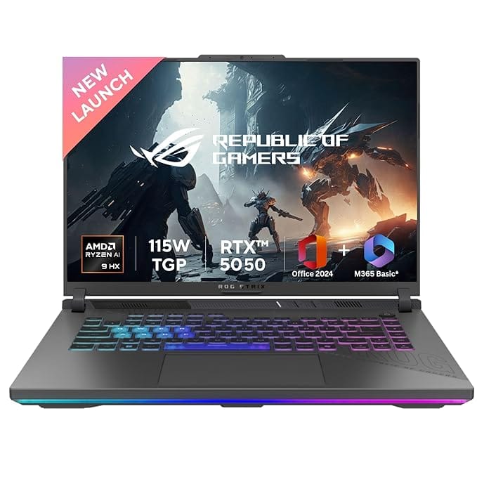 (Refurbished) ASUS ROG Strix G16 - Ryzen 9 8940HX, RTX 5050 8GB, 16GB RAM, 1TB SSD, 165Hz | Excellent Condition
