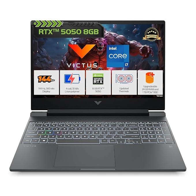 (Refurbished) HP Victus 15.6" Gaming - Core i7-13620H, RTX 5050 8GB, 24GB RAM, 1TB SSD, 144Hz | Excellent Condition