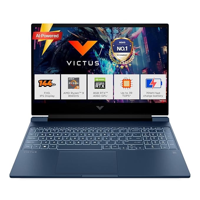 (Refurbished) HP Victus 15.6" Gaming - Ryzen 9 8945HS, RTX 4060 8GB, 16GB RAM, 1TB SSD, 144Hz | Excellent Condition