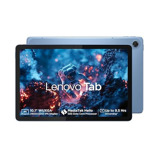 (Refurbished) Lenovo Tab 10.1" Wi-Fi 4GB/64GB - Android 14, Dolby Atmos, Polar Blue | Excellent Condition