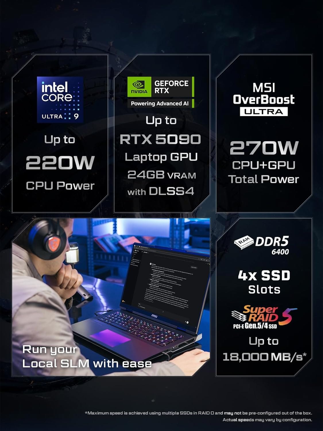 (Refurbished) MSI Titan 18 HX AI - Core Ultra 9 285HX, RTX 5090 24GB, 64GB RAM, 6TB SSD, 18" UHD+ MiniLED | Excellent Condition - Image 2