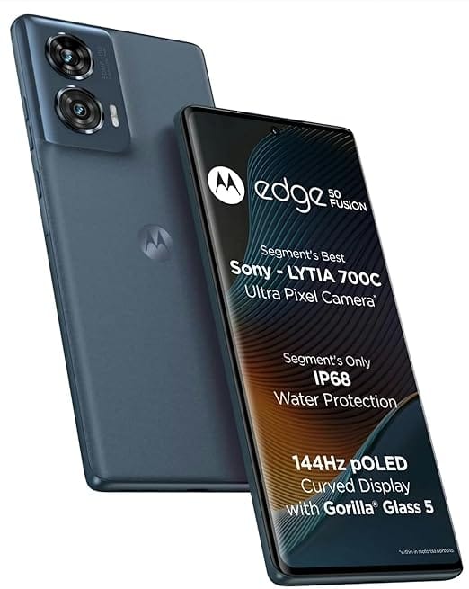 (Refurbished) Motorola Edge 50 Fusion 5G 12GB/256GB - Forest Blue | Excellent Condition