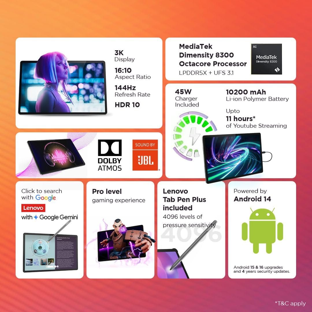 (Refurbished) Lenovo Idea Tab Pro 12.7" 3K 144Hz 8GB/256GB - Pen Plus | Excellent Condition - Image 2