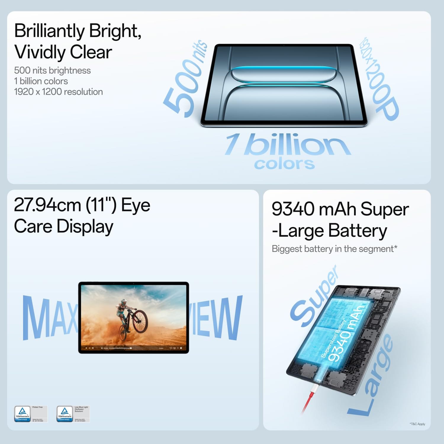 (Refurbished) OnePlus Pad Lite 11" - 9340mAh, Quad Hi-Res Speakers | Excellent Condition - Image 2