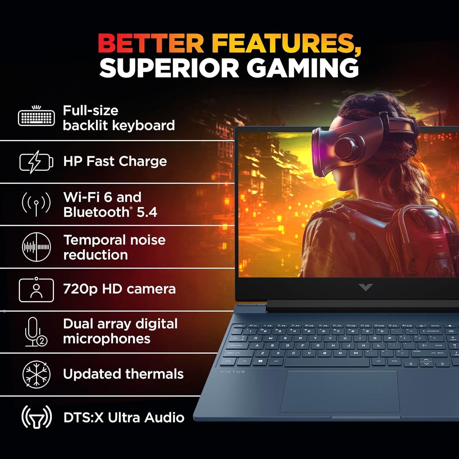 (Refurbished) HP Victus 15.6" Gaming - Ryzen 9 8945HS, RTX 4060 8GB, 16GB RAM, 1TB SSD, 144Hz | Excellent Condition - Image 6