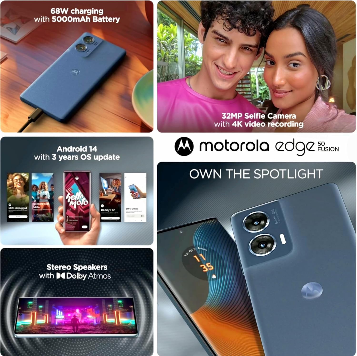 (Refurbished) Motorola Edge 50 Fusion 5G 12GB/256GB - Forest Blue | Excellent Condition - Image 6
