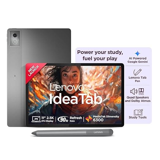 (Refurbished) Lenovo Idea Tab 11" 2.5K 8GB/256GB - Dimensity 6300, Pen Support | Excellent Condition