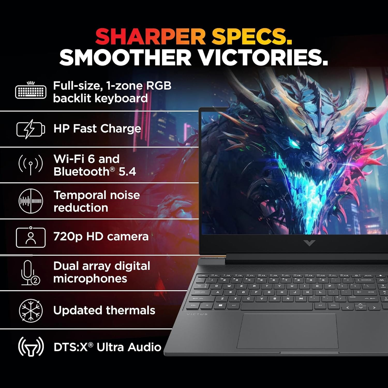 (Refurbished) HP Victus 15.6" Gaming - Core i7-13620H, RTX 5050 8GB, 24GB RAM, 1TB SSD, 144Hz | Excellent Condition - Image 5