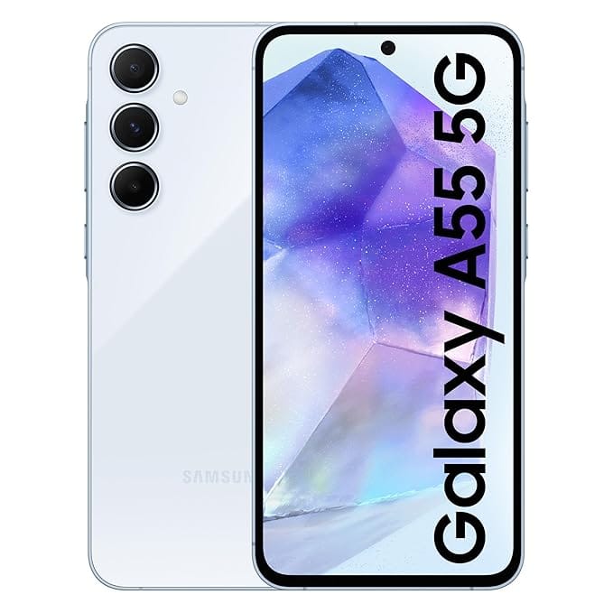 (Refurbished) Samsung Galaxy A55 5G 12GB/256GB - Awesome Iceblue | Excellent Condition
