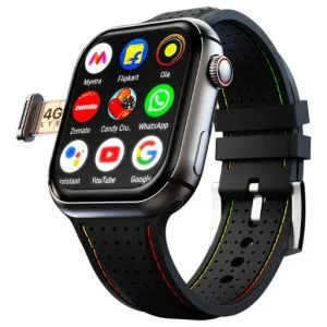 Fire-Boltt Dream WristPhone 4G calling smartwatch in Midnight Grace – front view